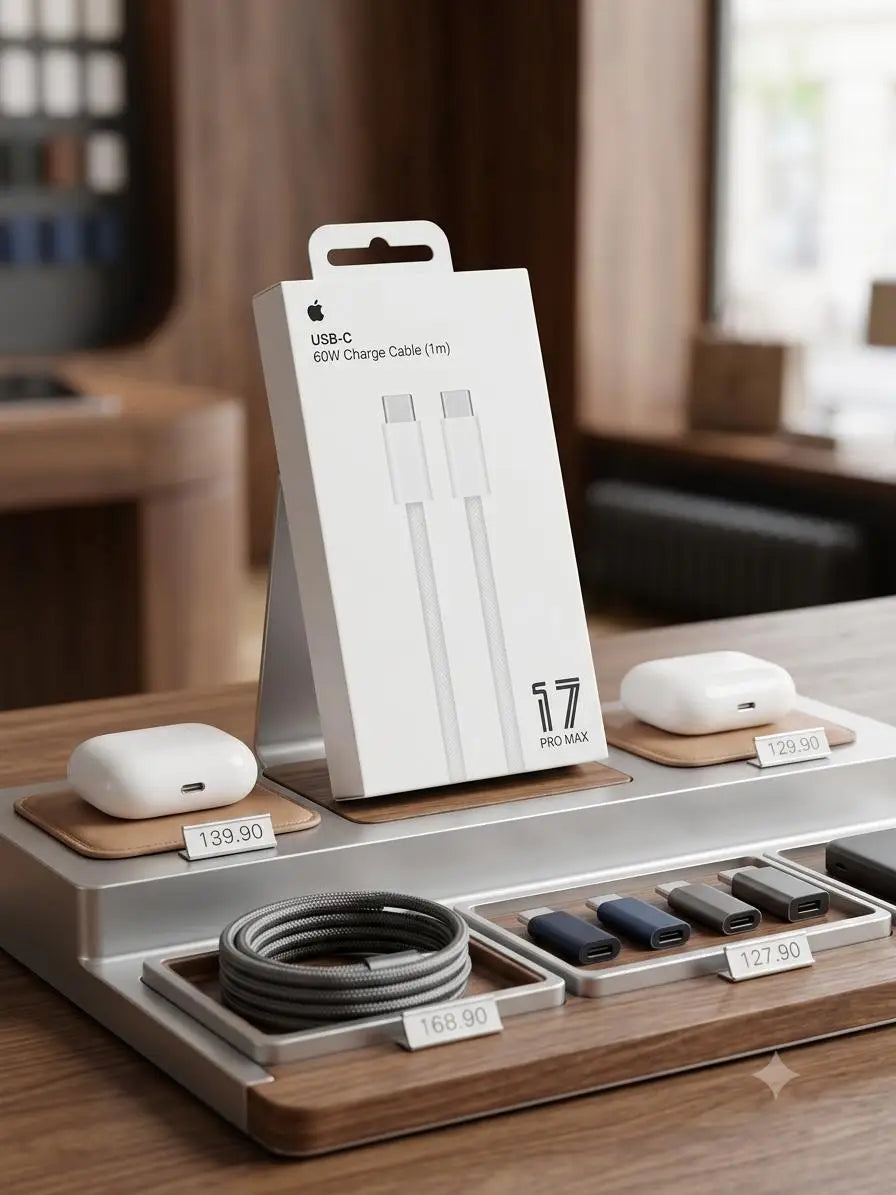Apple USB-C to USB-C 60W Fast Charging Cable (1 Meter) – Original Quality – White