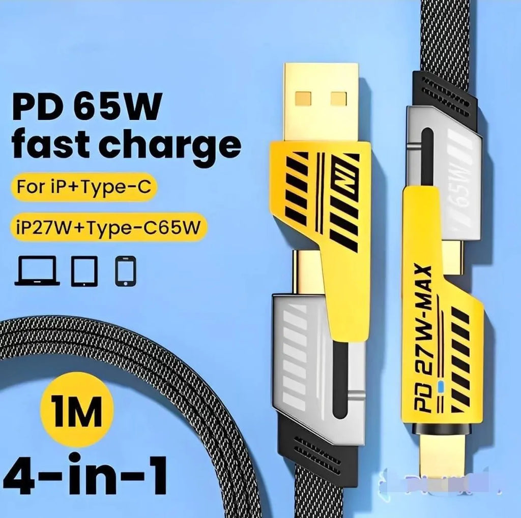 Fast Charging Cable 65W Type-C Golden Braided