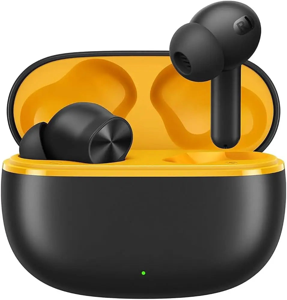 Black Long-Lasting Battery With Fast Charge Earbuds