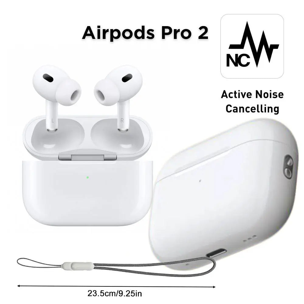 Airpods Pro 2nd Generation Titanium Edition Wireless Earbuds With Bluetooth 5.3, Buzzer And Volume Control