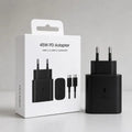 PD Adapter 45D Fast Charging USB-C to USB-C 45W PD Super Fast Charger Power Adapter with USB Type C to C Cable for Quick Charging