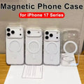 Transparent MagSafe Magnetic Clear Case for iPhone 17 Pro Max – Premium Shockproof Protection & Wireless Charging Compatible