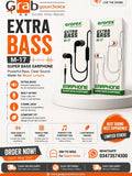 Erorex M-17 Extra Bass Wired Earphones 3.5mm Jack | In-Ear Handsfree with Mic | HD Sound | Universal Compatibility