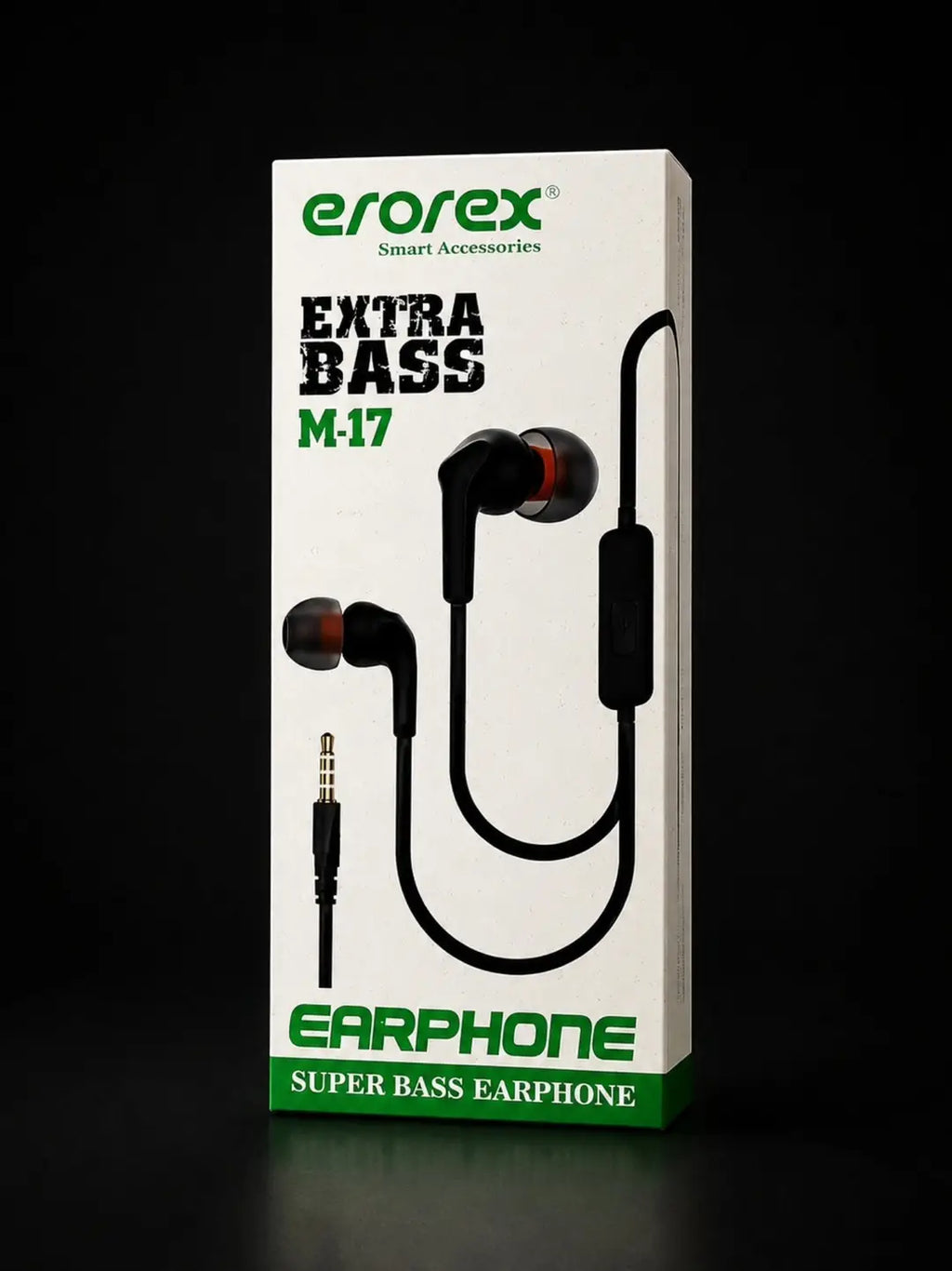 Erorex M-17 Extra Bass Wired Earphones 3.5mm Jack | In-Ear Handsfree with Mic | HD Sound | Universal Compatibility