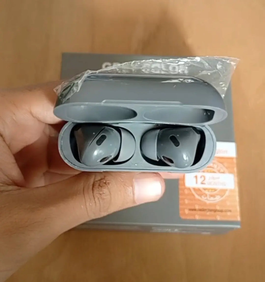 Grey Long-Lasting Battery With Fast Charge Airpods