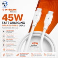 Interlink Eco Cable USB-C to USB-C 45W Fast Charging Cable 1M - 480Mbps Data Transfer Premium Quality