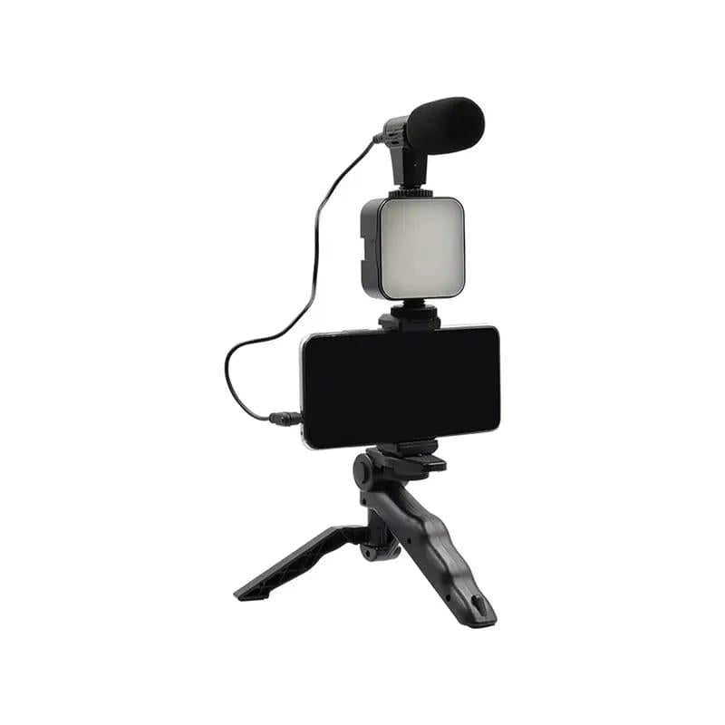 Portable Tripod Stand Black Adjustable Brightness 6500K