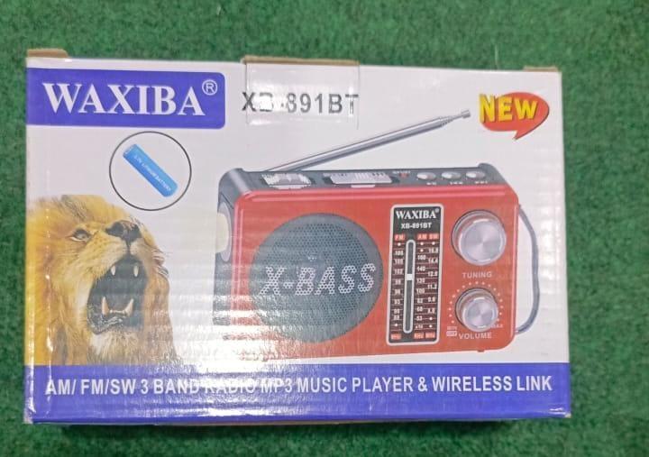 Stylish Bluetooth Radio Red Black Aluminum