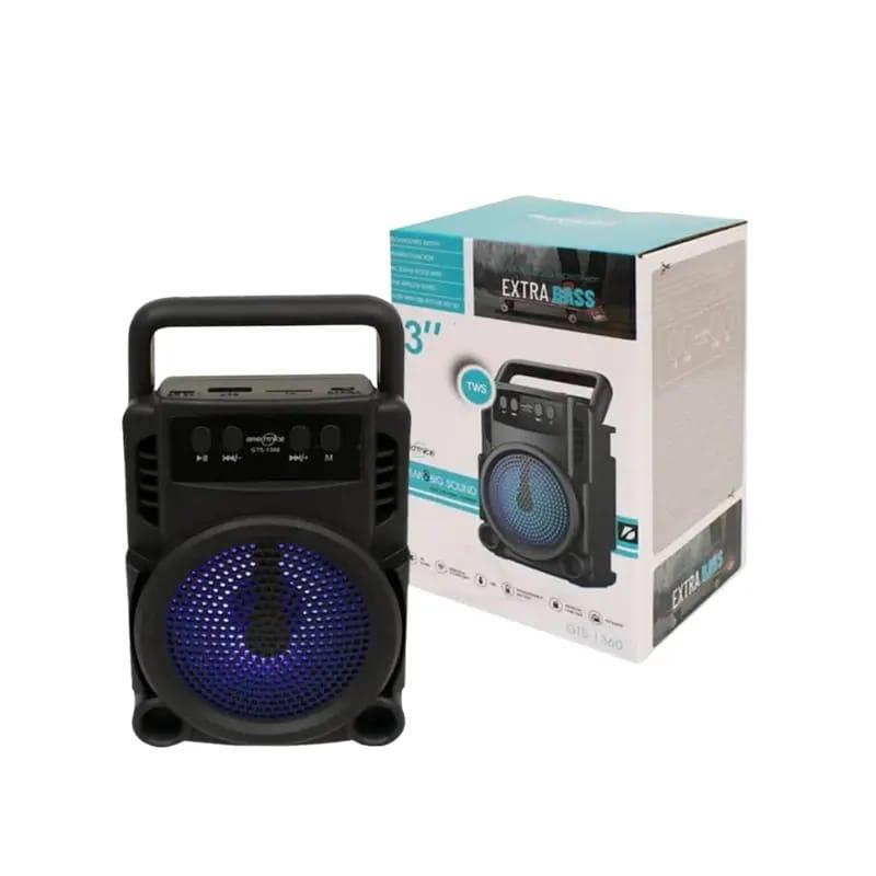 Bluetooth Speaker Black Blue LED Grille