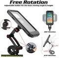360 Degree Rotating Phone Holder Black TPU Motorcycle Stand