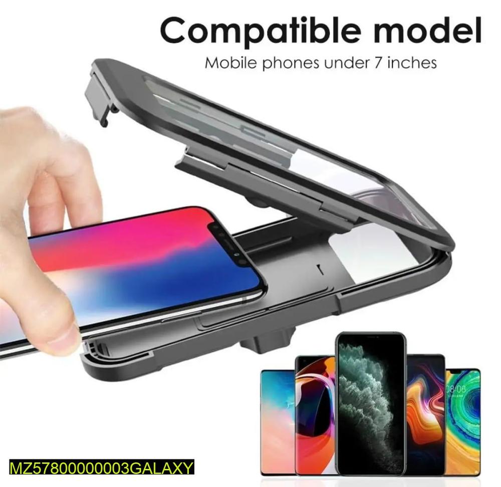 360 Degree Rotating Phone Holder Black TPU Motorcycle Stand