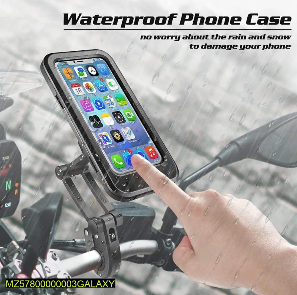 360 Degree Rotating Phone Holder Black TPU Motorcycle Stand