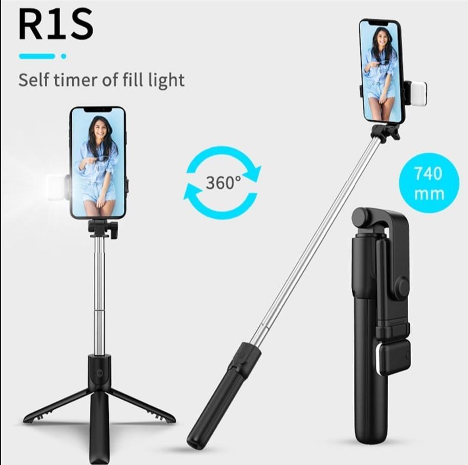 Selfie Stick 360° Rotating Black ABS Plastic