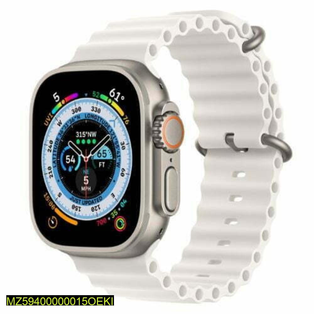 T800 Ultra Smart Watch Silver Fast Charging IP65 Waterproof