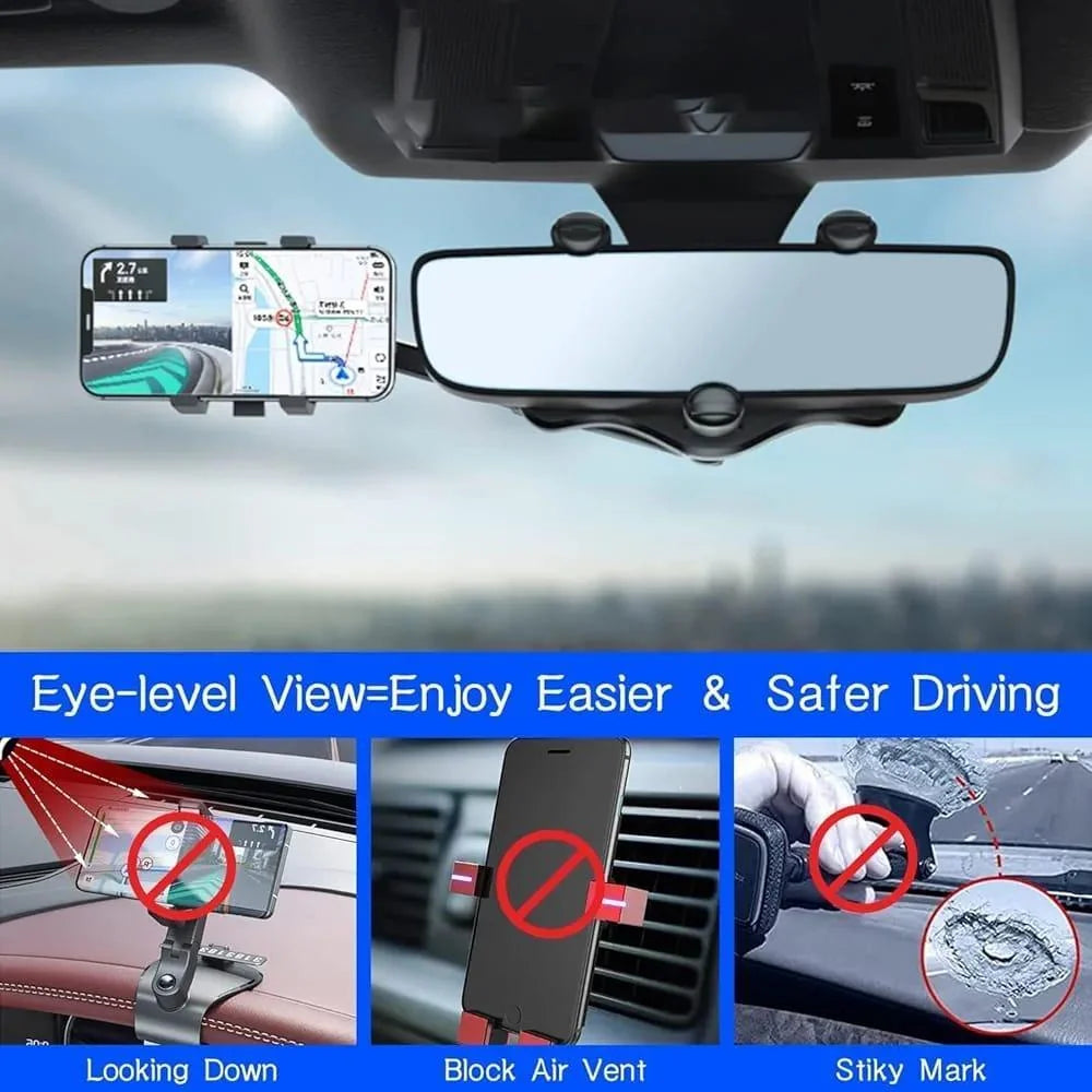 Portable Car Phone Holder - Lightweight ABS Plastic Design