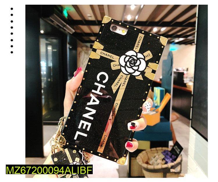 Chanel Black Glitter iPhone Cover with Arm Chain