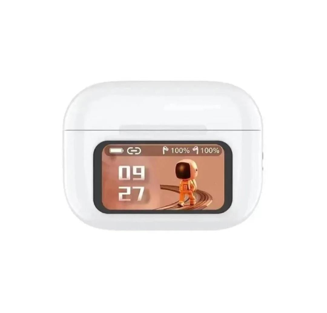 A9 Pro Display Airpods White Bluetooth 5.3 with ANC