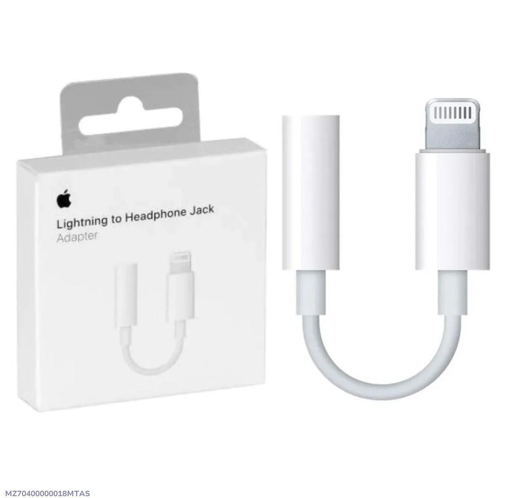 Lightning to Headphone Jack Adapter White ABS Plastic