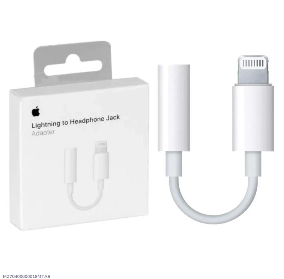 Lightning to Headphone Jack Adapter White ABS Plastic
