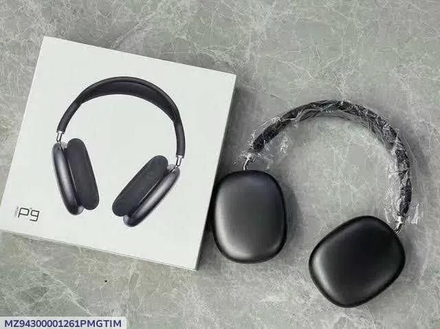 P9 Headphones Black ABS Lightweight Durable