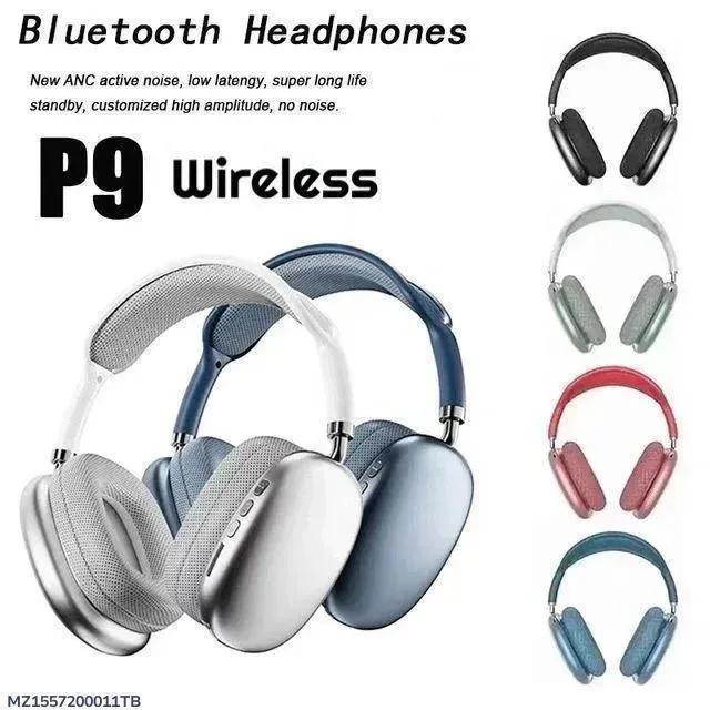 P9 Headphones Black ABS Lightweight Durable