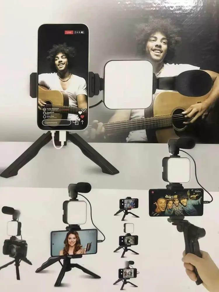 Portable Tripod Stand Black ABS for Vlogging in Pakistan