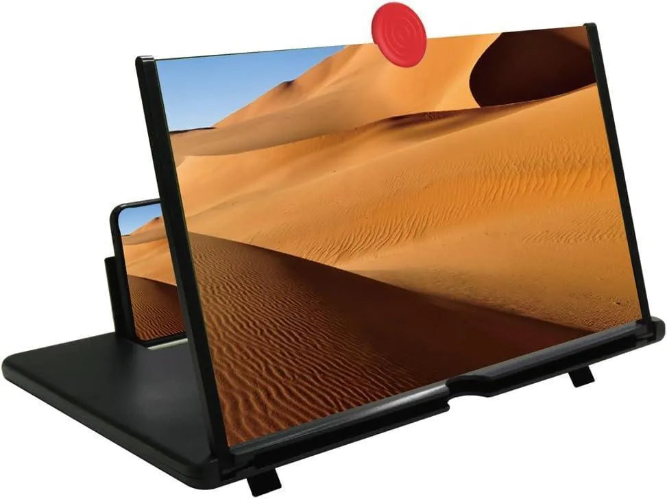 Video Amplifying Screen Black ABS Plastic for Tablets
