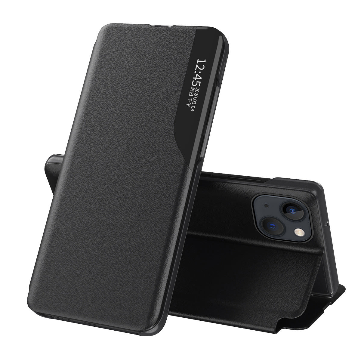 iPhone 17 Flip Case with Side Window Stand