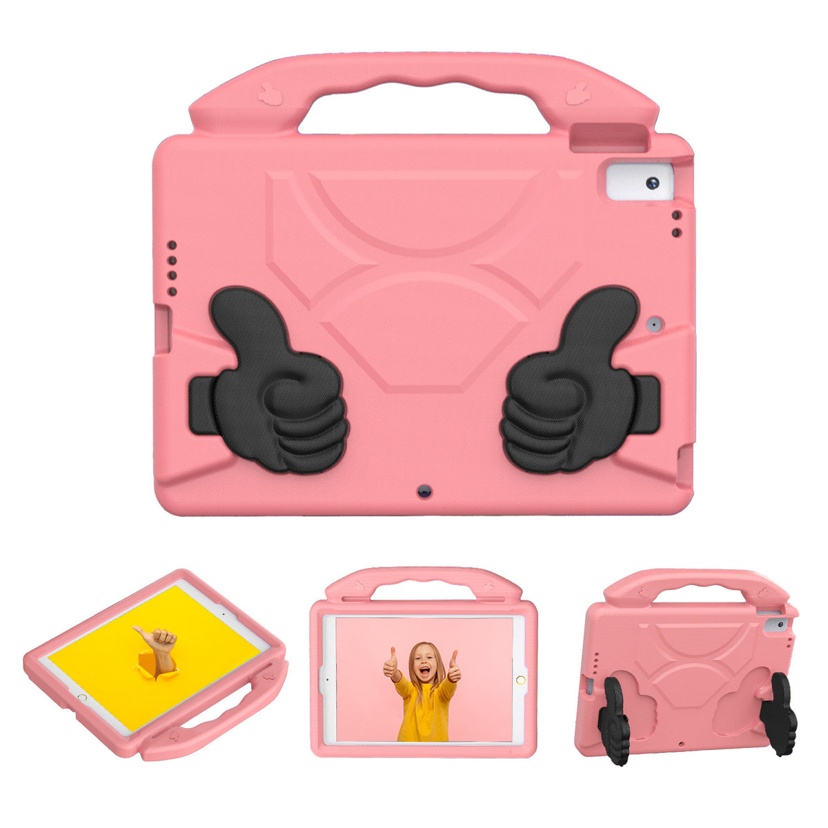 Pink Kids iPad 10.2 Case with Handle & Wheels