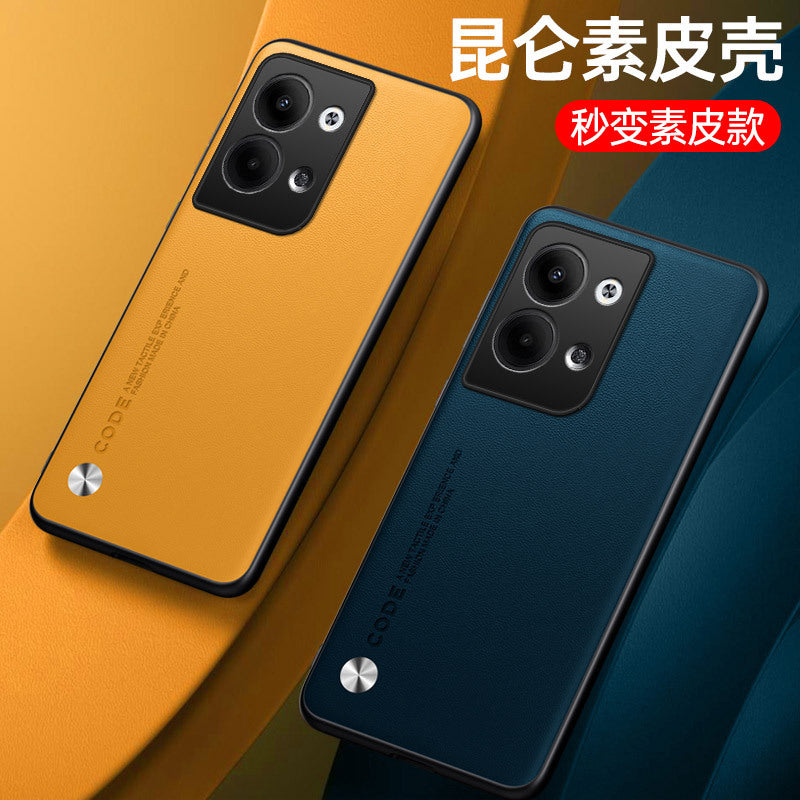 Premium Leather Phone Case for Reno14 Blue Skin Protection