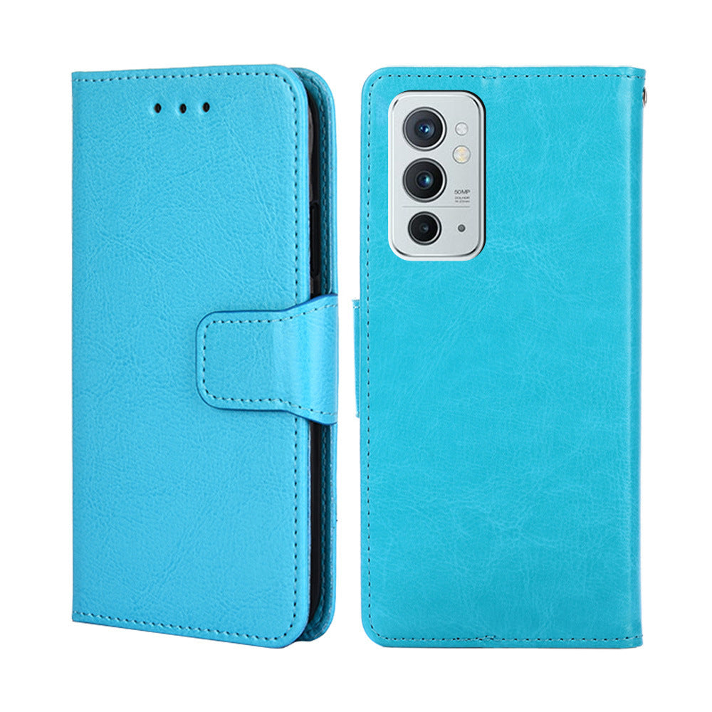 Premium Blue Leather Wallet Case for OnePlus Nord 4 5G