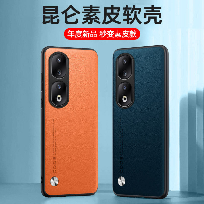 Honor 400 Pro Pure Leather Case Blue Premium Protection