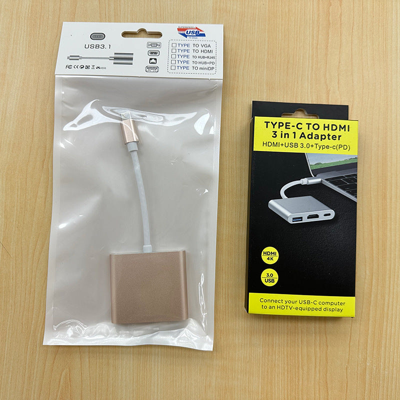 Type-C to HDMI 4K USB Dock Station Silver