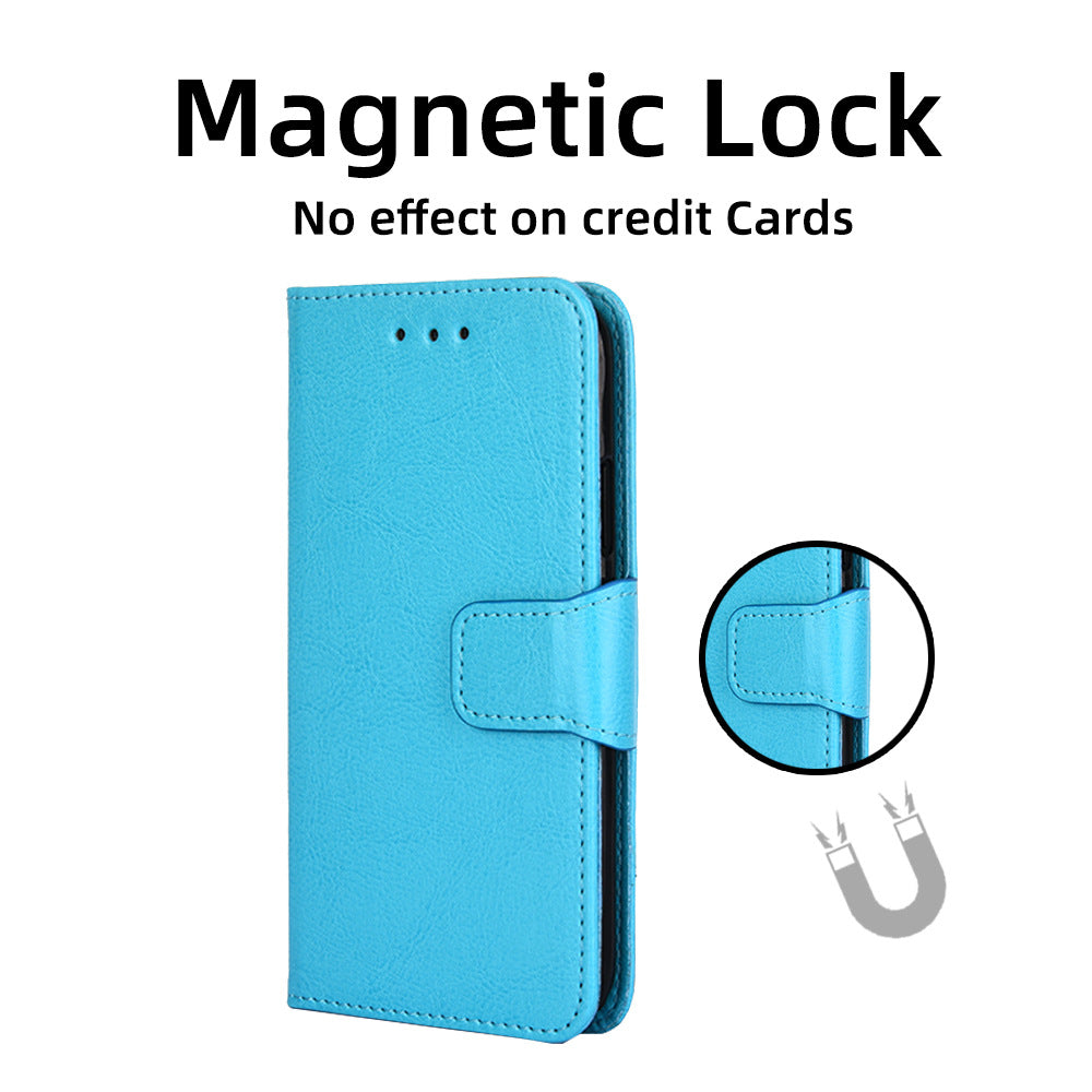 Premium Blue Leather Wallet Case for OnePlus Nord 4 5G