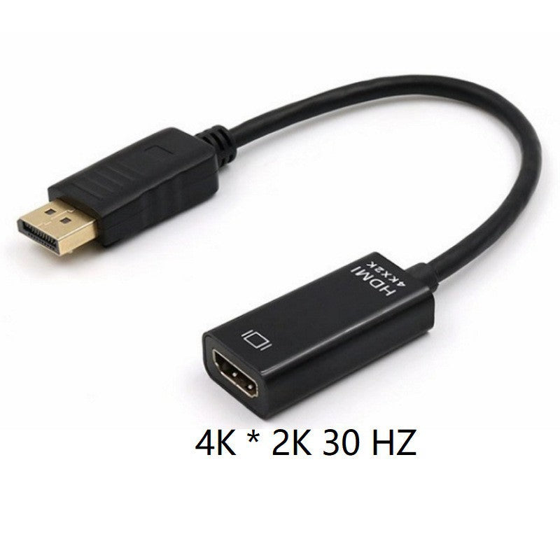 DisplayPort to HDMI Adapter Cable Black 4K Resolution